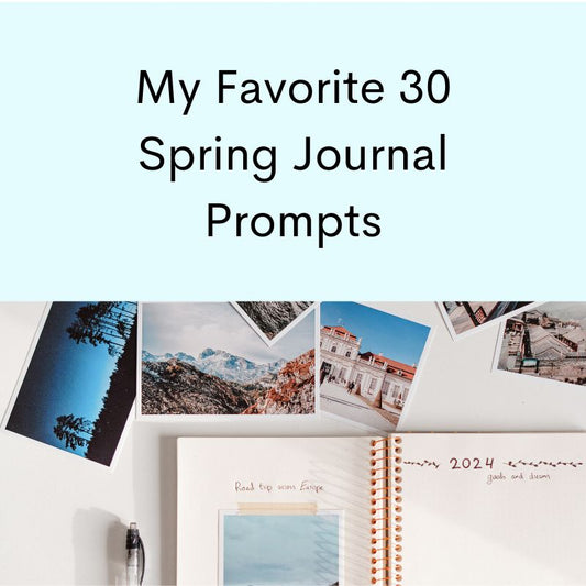 Travel photos, spiral notebook.