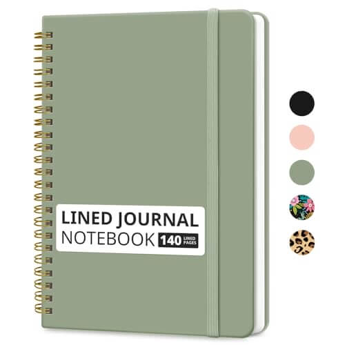 Taja green lined journal. 